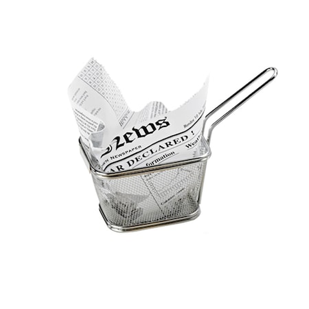 Packnwood 3.3 in. Small Round Stainless Steel Fryer Basket 294PANR9